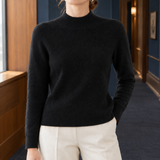 Tara Mock Neck Sweater - Black