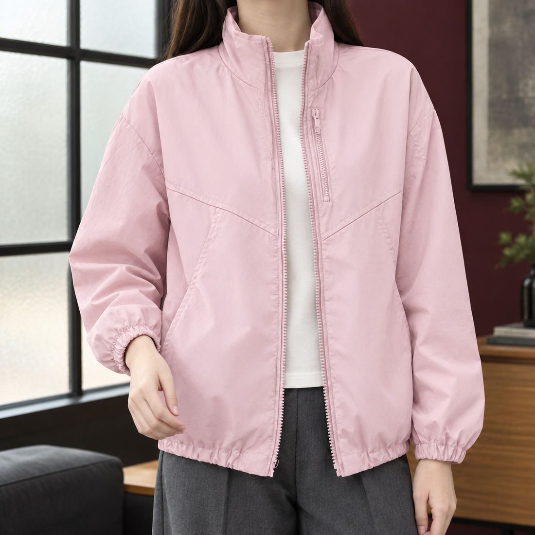 Luna Double Zip Jacket - Pink