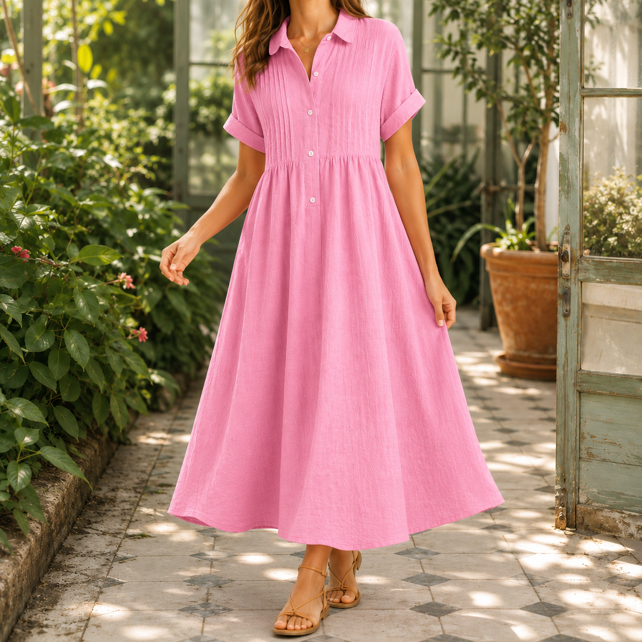 Amelie Relaxed Dress - Pink