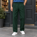 Leander Wide Leg Pants - Dark Green
