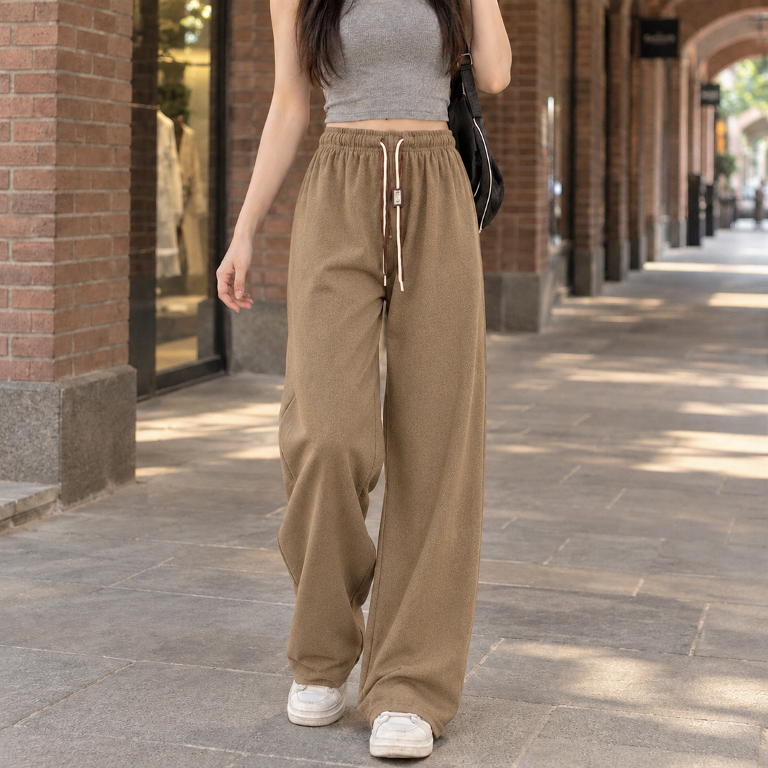 Margot Wide Leg Pants - Khaki