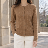Valentin Cable Cardigan - Camel