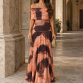 Abstract Peach Brown
