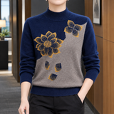 Leonie Cashmere Sweater - Navy Floral