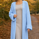 Violetta Open-Knit Cardigan - Blue