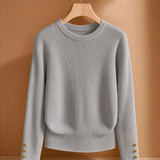 Sabina Ribbed Sweater - Light Gray