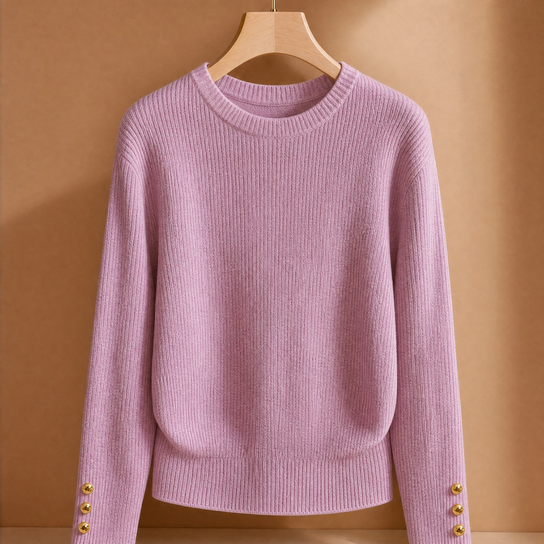 Sabina Ribbed Sweater - Pink Purple