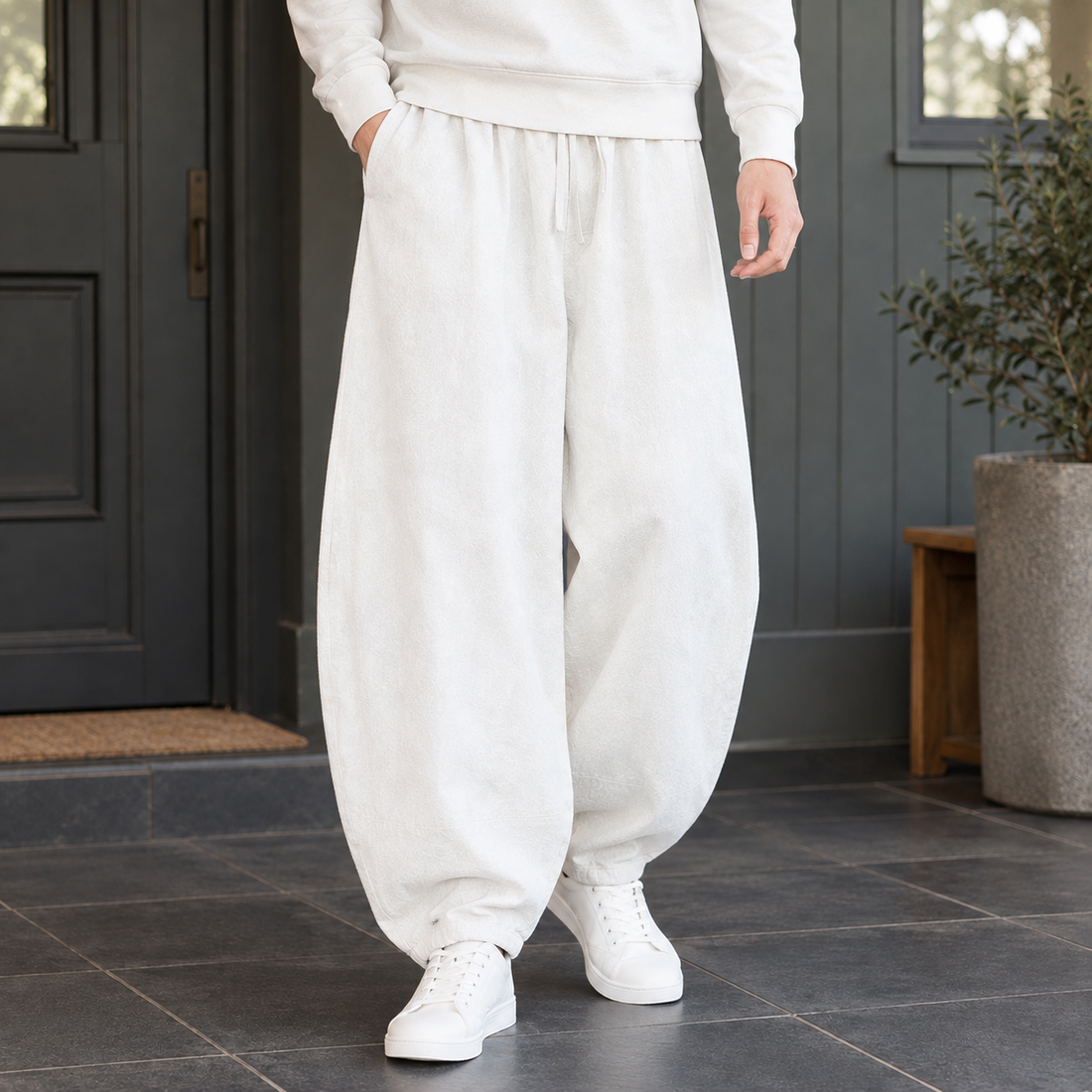 Remy Relaxed Harem Pants - White